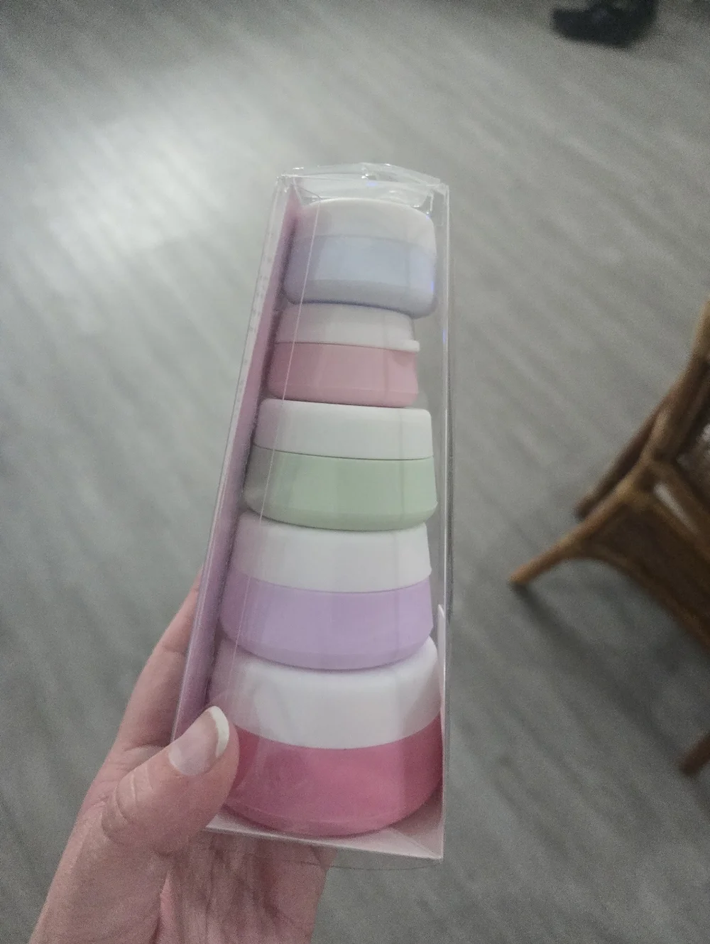 Stackable Pastel Travel Jar Set